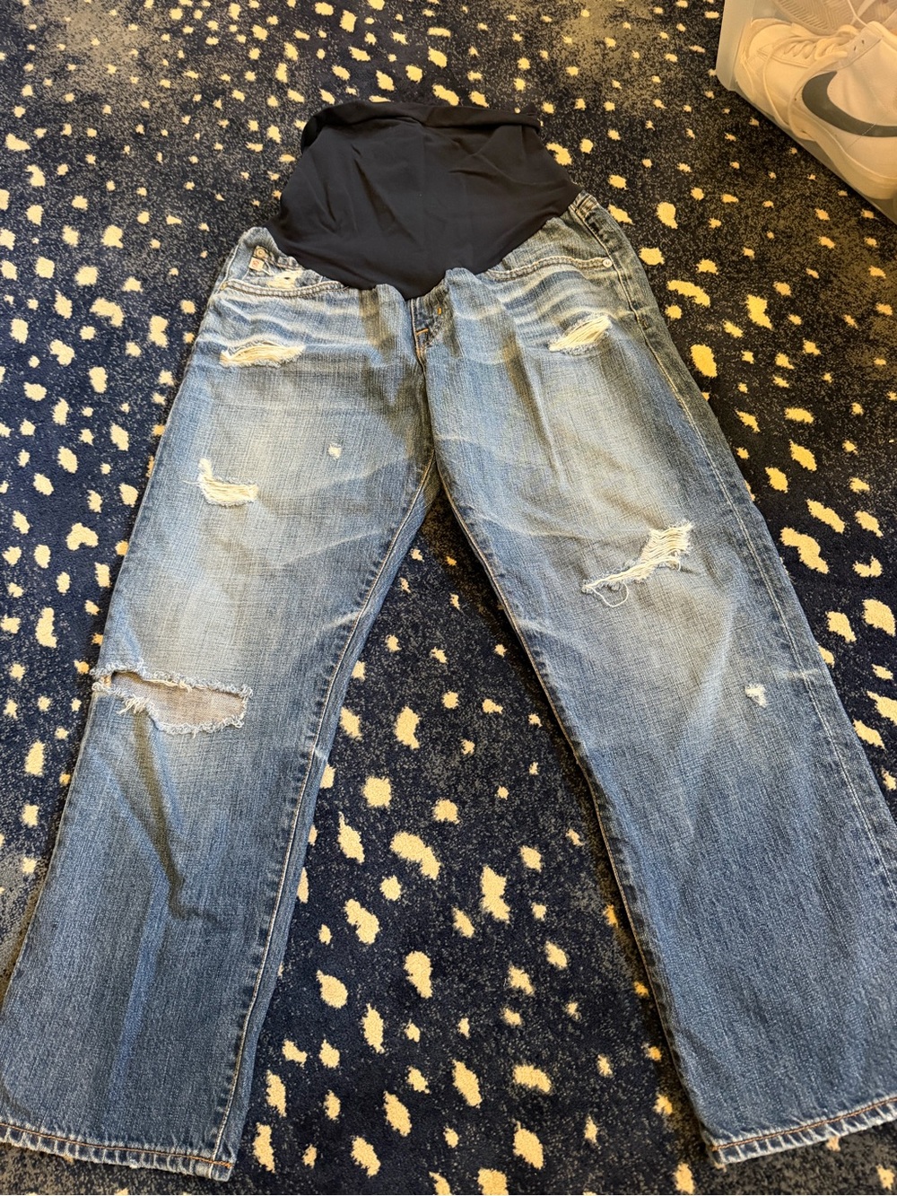 AG Adriano Goldschmied Navy and Blue Maternity Jeans Size 30